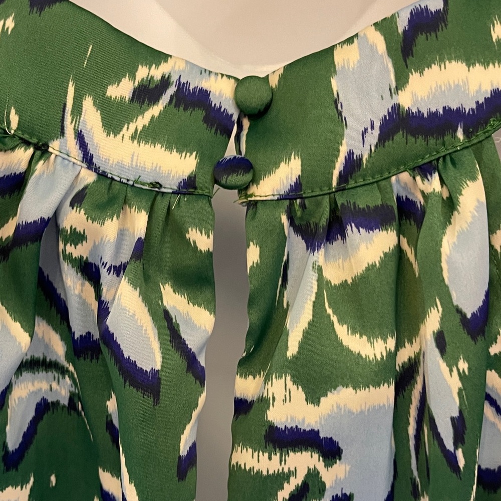 Scoop Maxi Dress Pleated Skirt Green & Blues 12/14 NWOT - Picture 6 of 15